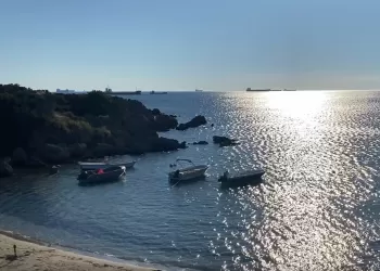 Bozcaada'nın batısından genel görünüş