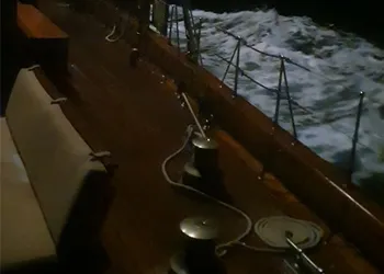 Klasik Yelkenli Germania Nova ile Gece Seyrinde Hava Birdenbire Döndü